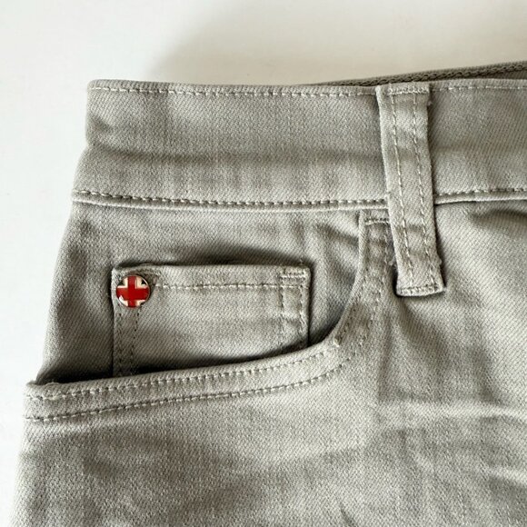 Hudson Womens Gracie Cut Off Shorts Size 25 Khaki Midrise Denim - Picture 2 of 10